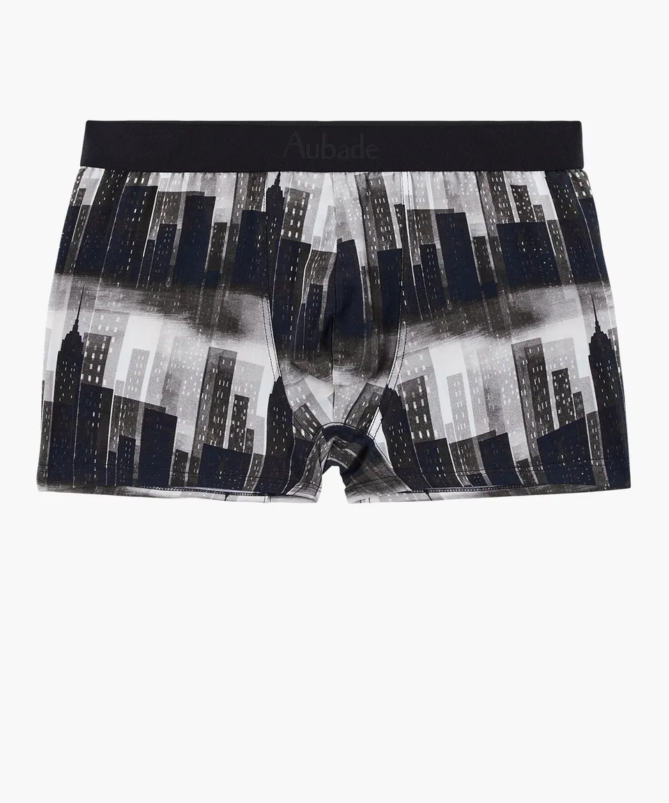 aubade-homme-boxer-buildings-coton-modal image 1