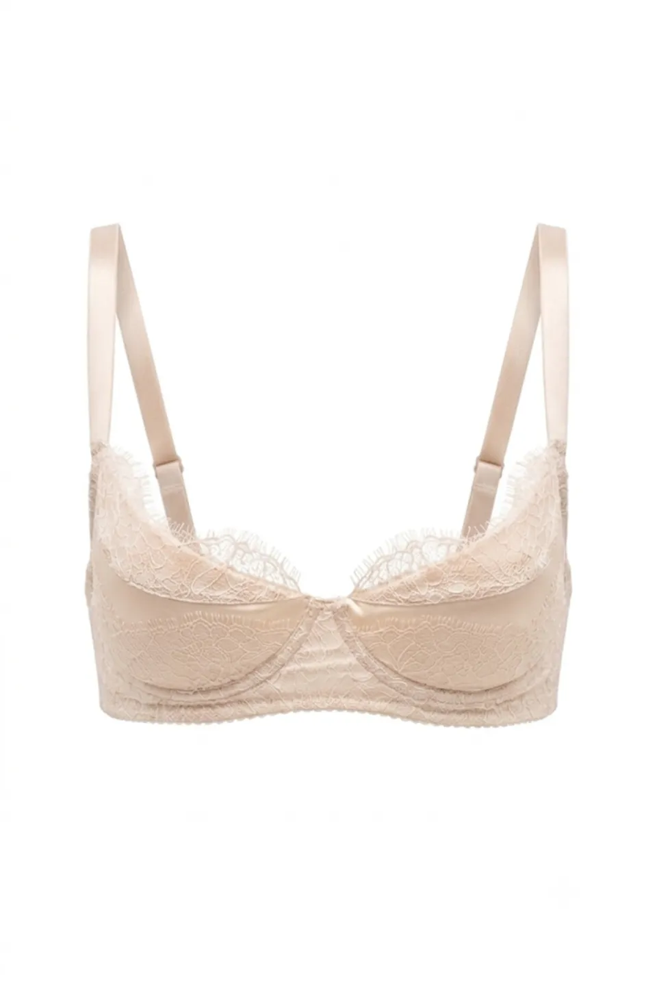 cadolle-rama2-soutien-gorge-pigeonnant-satin-nude-et-dentelle-chantilly image 1