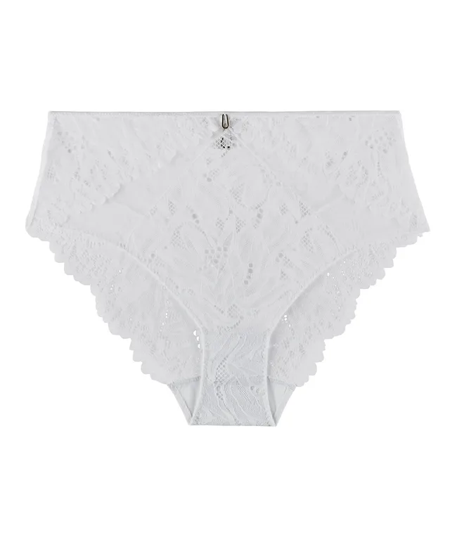 aubade-flowermania-culotte-taille-haute-blanc image 1