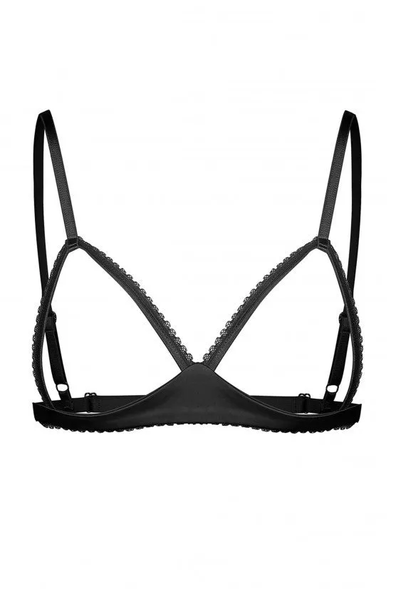 cadolle-rama-money-bra-soutien-gorge-ouvert-satin-noir image 1