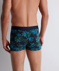 aubade-homme-boxer-flower-lover-coton-bio-bleu-vert image 4