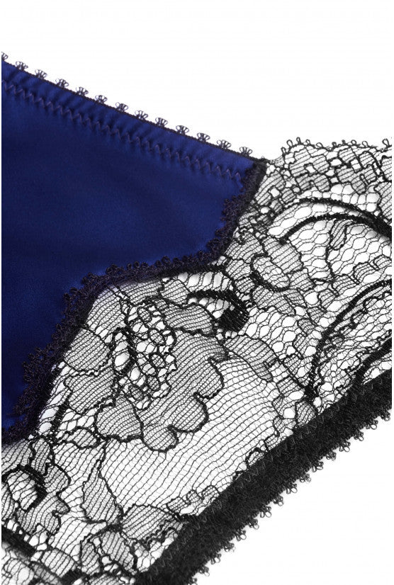 cadolle-ania-string-satin-bleu-nuit-dentelle-leavers image 3