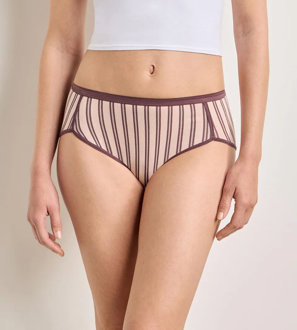 dim-x-ines-de-la-fressange-lot-de-3-shorty-femme-rose-sable-en-coton image 1