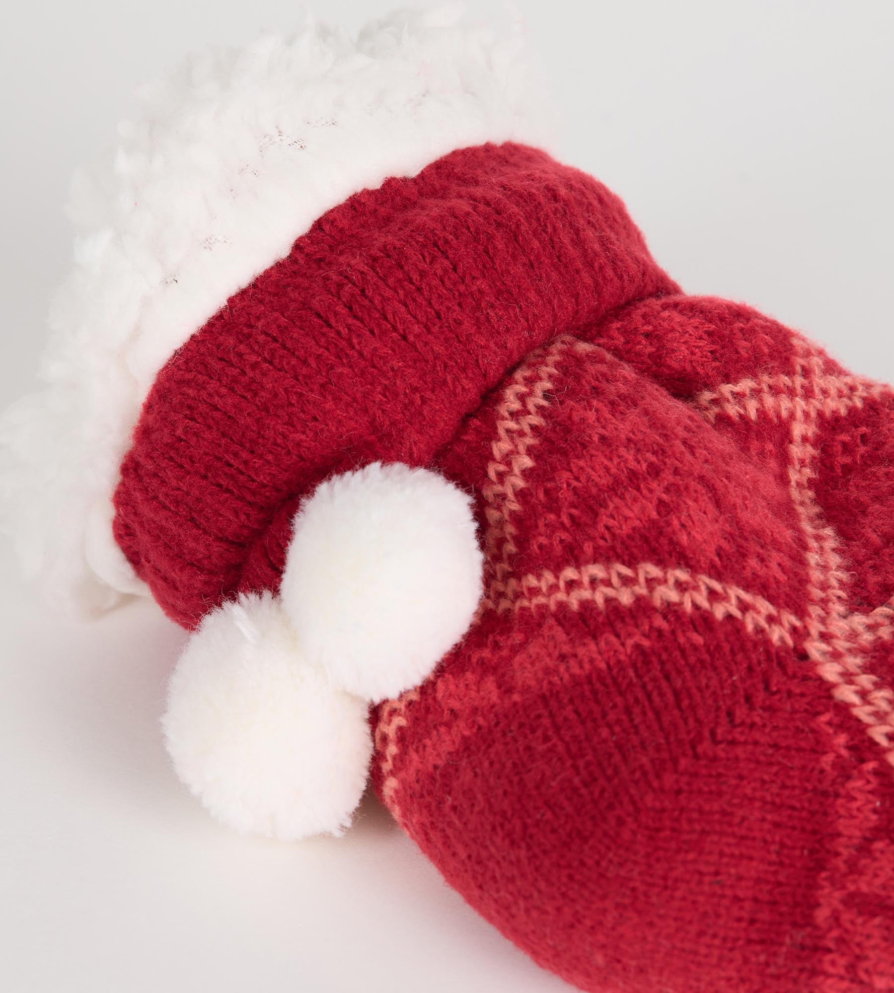 dim-cocoon-chaussettes-femme-rouge-casual-doublure-polaire image 3