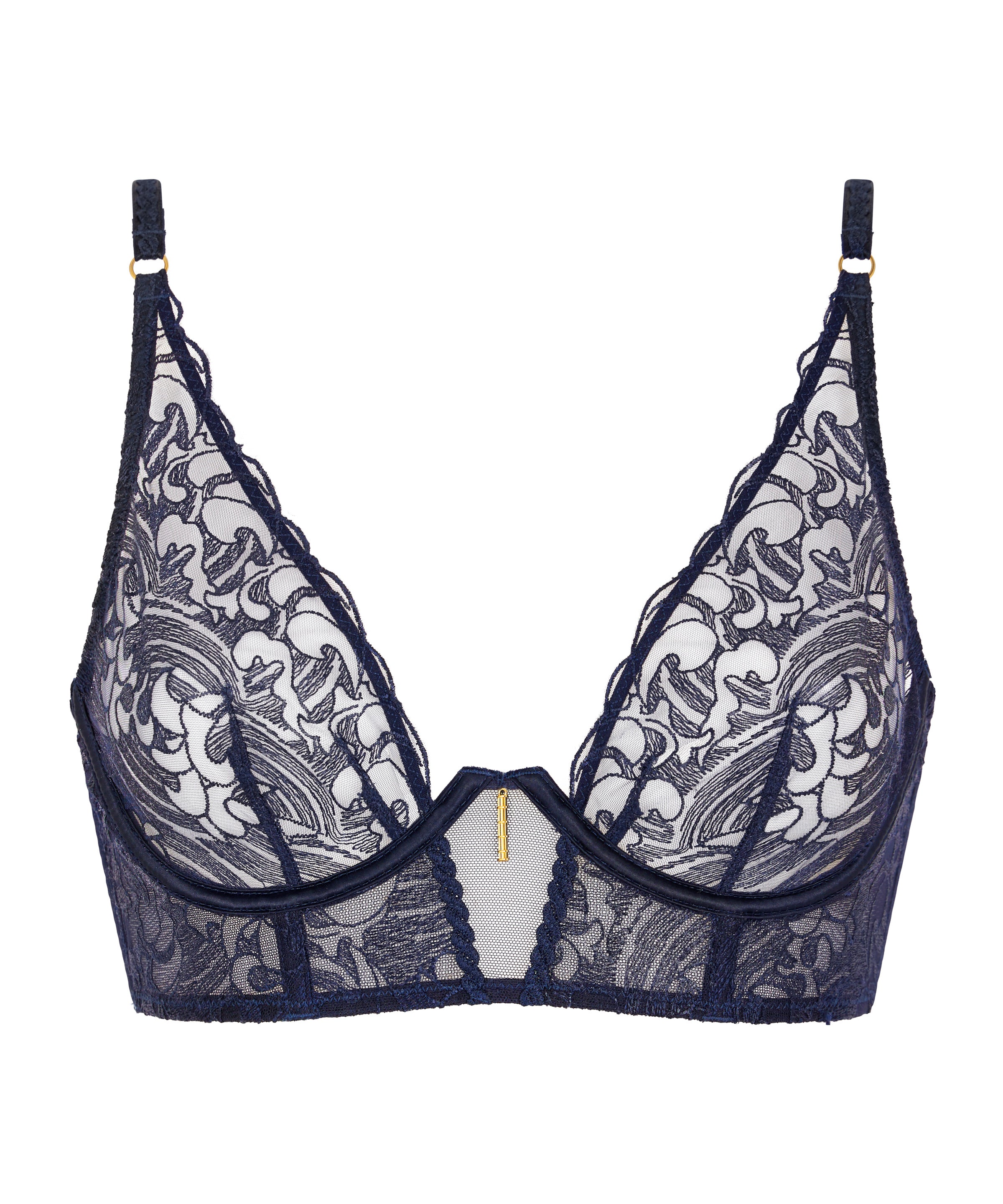 aubade-satin-memories-bustier-deep-sea image 3