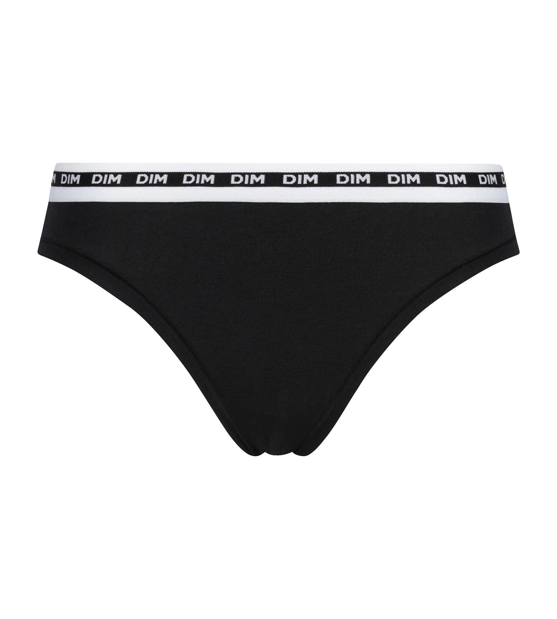 dim-icons-culotte-femme-noire-ceinture-fine-en-coton-modal image 5