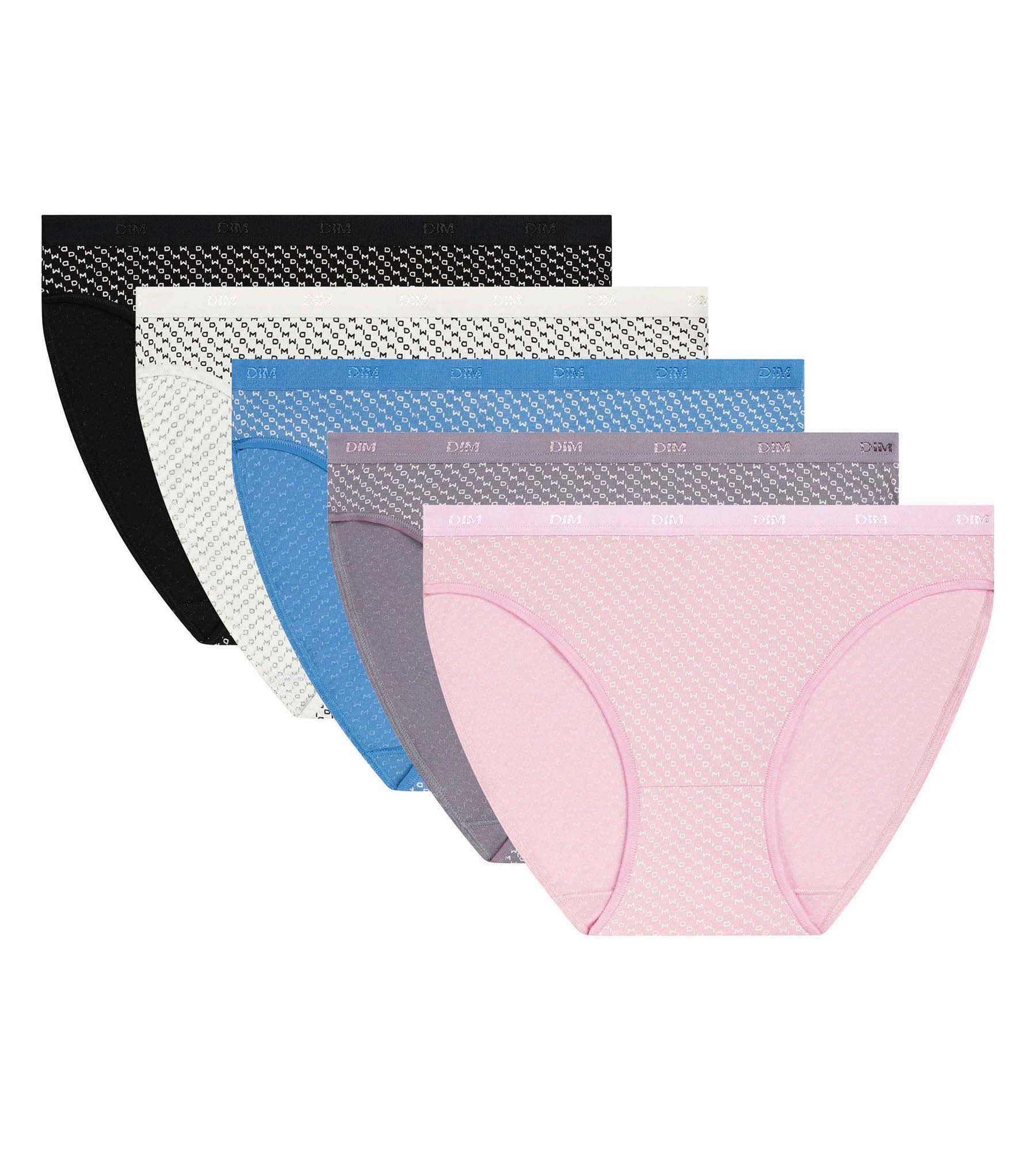 dim-les-pockets-lot-de-5-slips-femme-coton-stretch-logo image 5