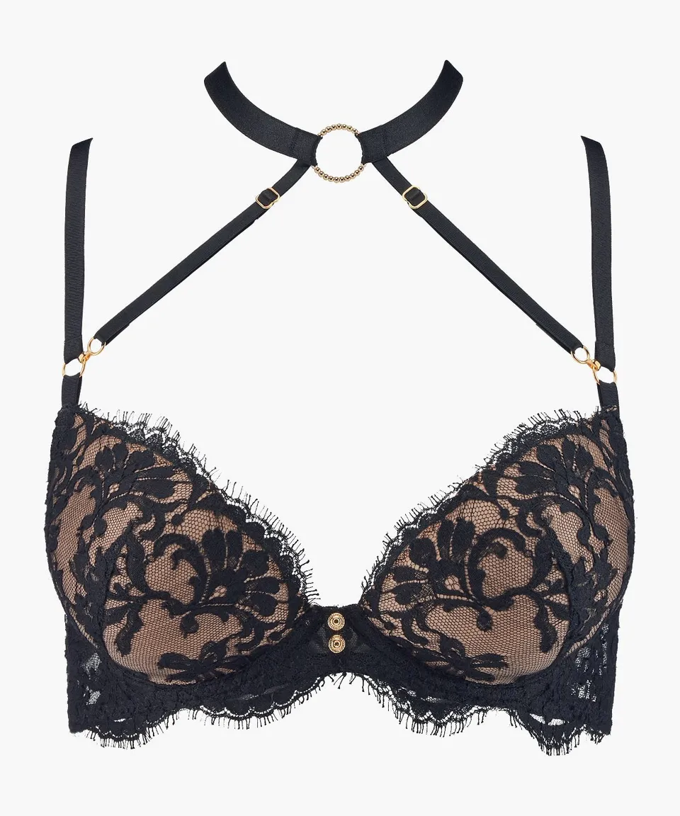 aubade-under-your-spell-soutien-gorge-push-up-plunge-ultra-black image 1