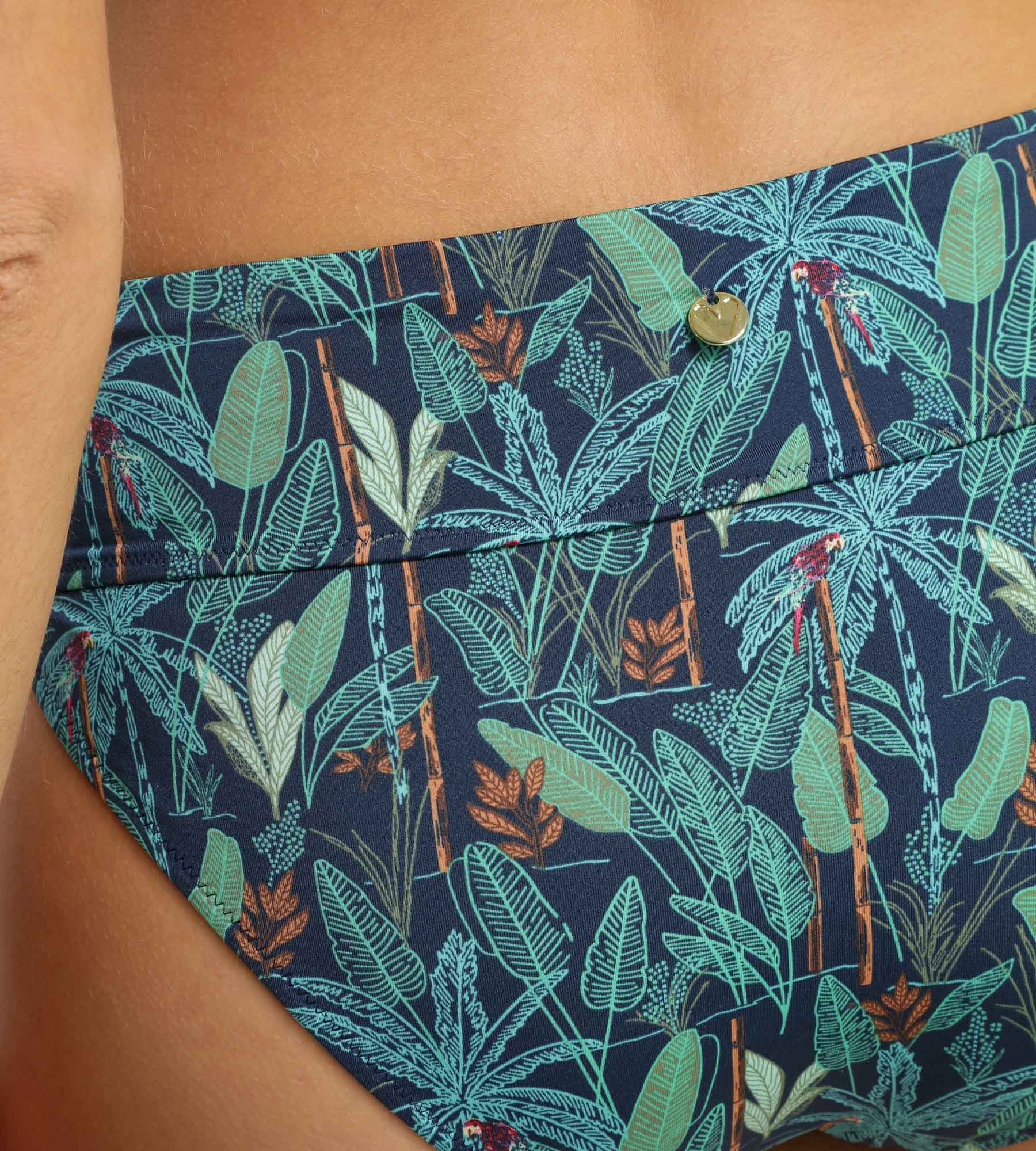 dim-swimwear-tropical-bas-de-maillot-slip-taille-haute-motif-tropical-bleu-nuit image 6