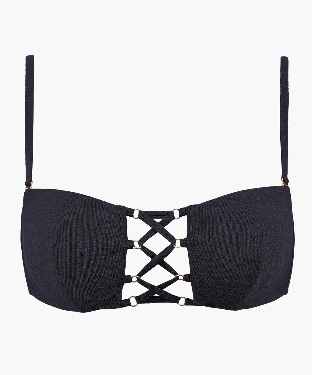 aubade-summer-glow-bandeau-maillot-black-sand image 1