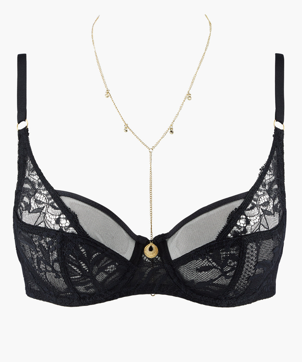 aubade-gold-pleasure-soutien-gorge-confort-3-4-noir-black-light image 1