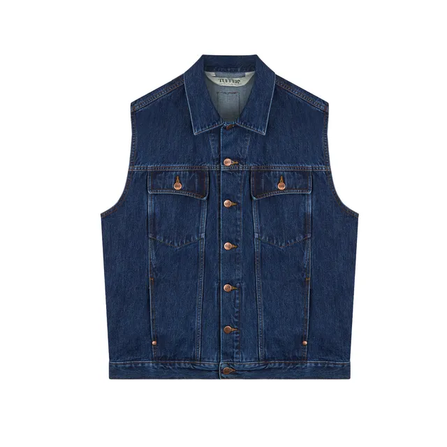 atelier-tuffery-blouson-sans-manches-homme-en-jean-brut-les-ann-es-tuff-s image 1