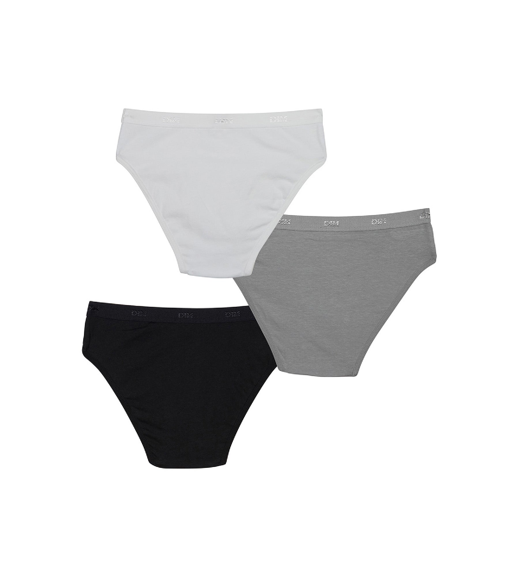 dim-lot-de-3-culottes-blanche-noire-grise-les-pockets-dim-girl image 2