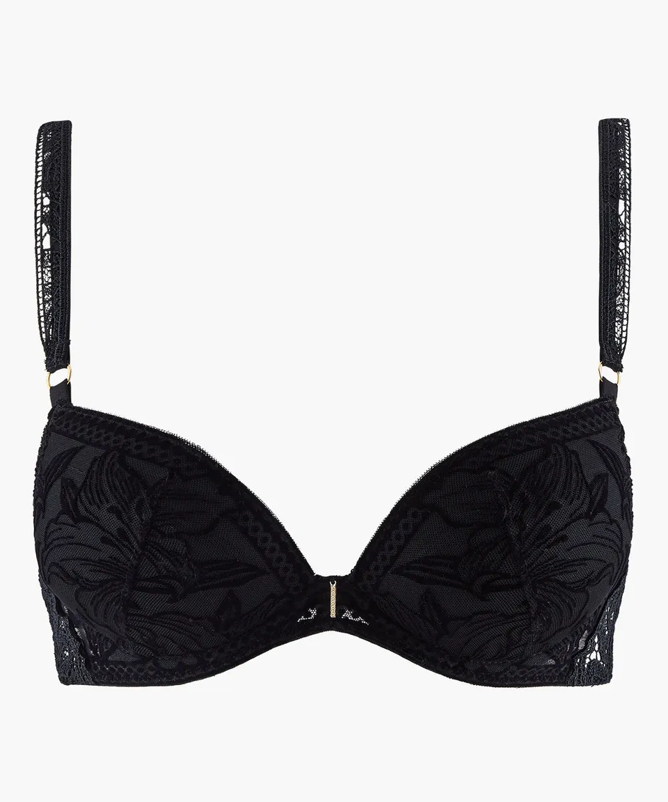 aubade-c-ur-corps-soutien-gorge-push-up-noir-2 image 1