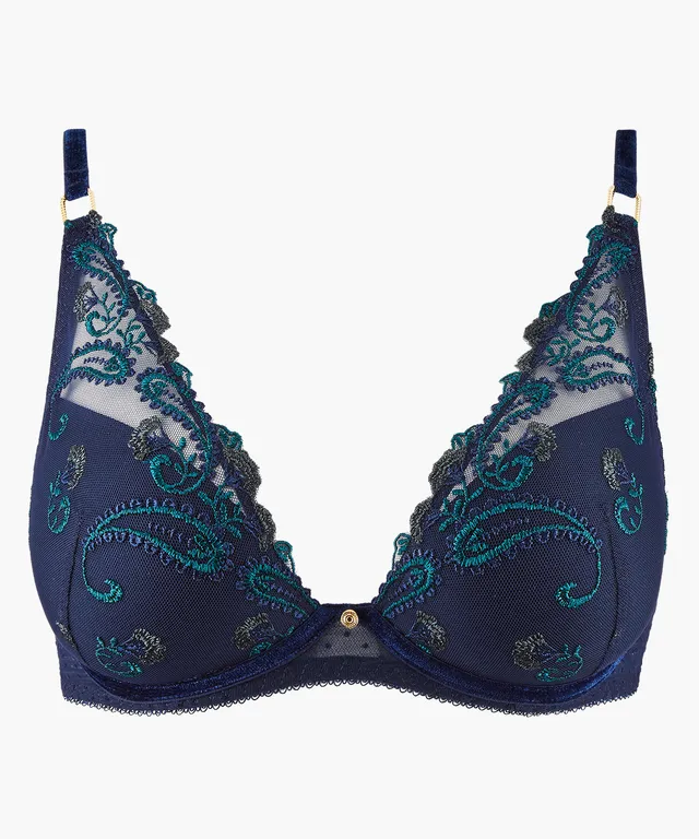 aubade-velvet-memories-soutien-gorge-plunge-foulard-twilight image 1