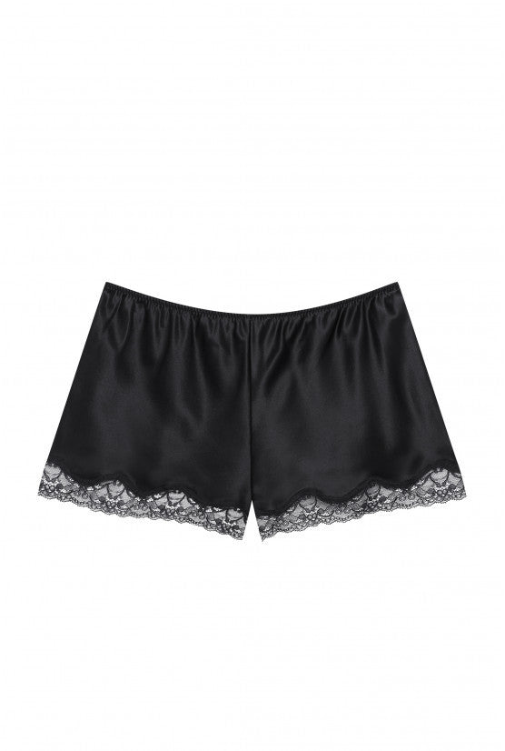 cadolle-ensemble-camisole-et-short-soie-noire image 7
