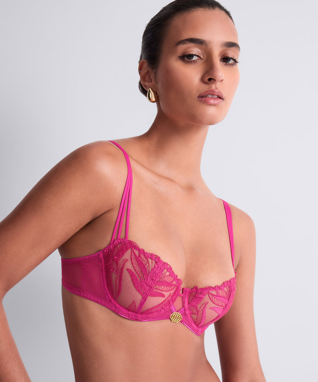 aubade-sweet-euphoria-soutien-gorge-demi-buste-armatures-passion-rose image 1