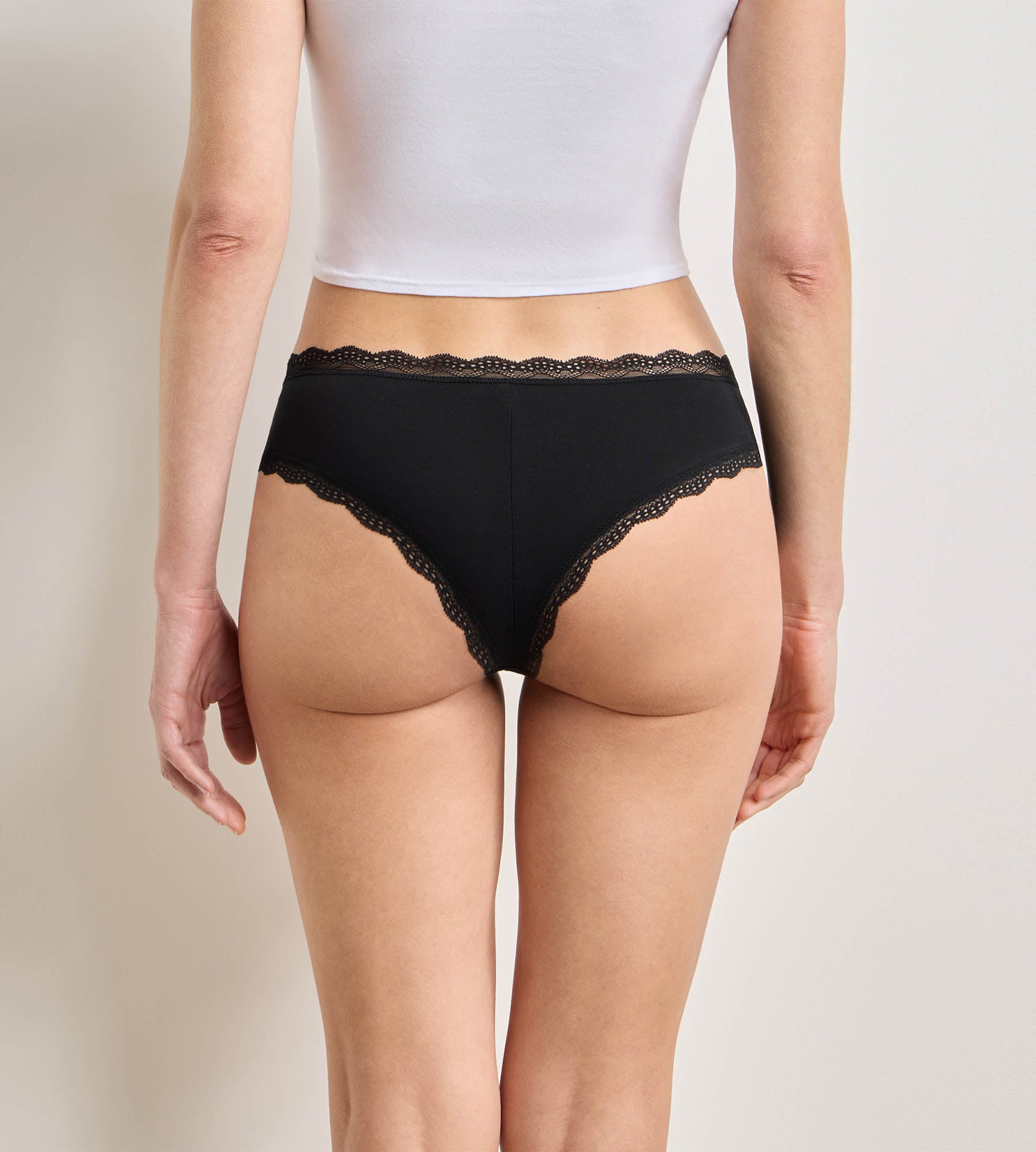 dim-lot-de-2-culottes-femme-daily-coton-dentelle-noir image 2
