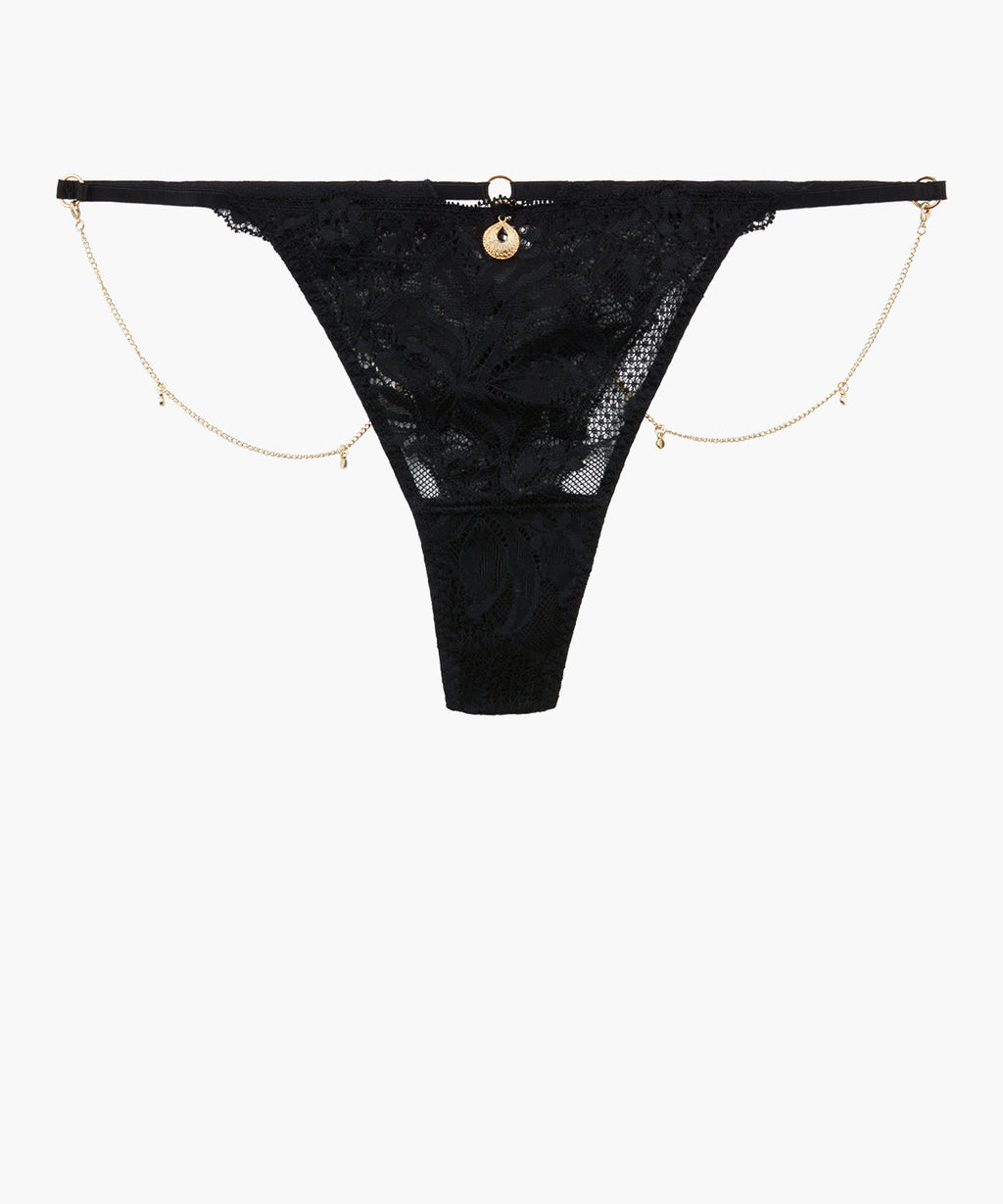 aubade-gold-pleasure-string-hipster-black-light image 1