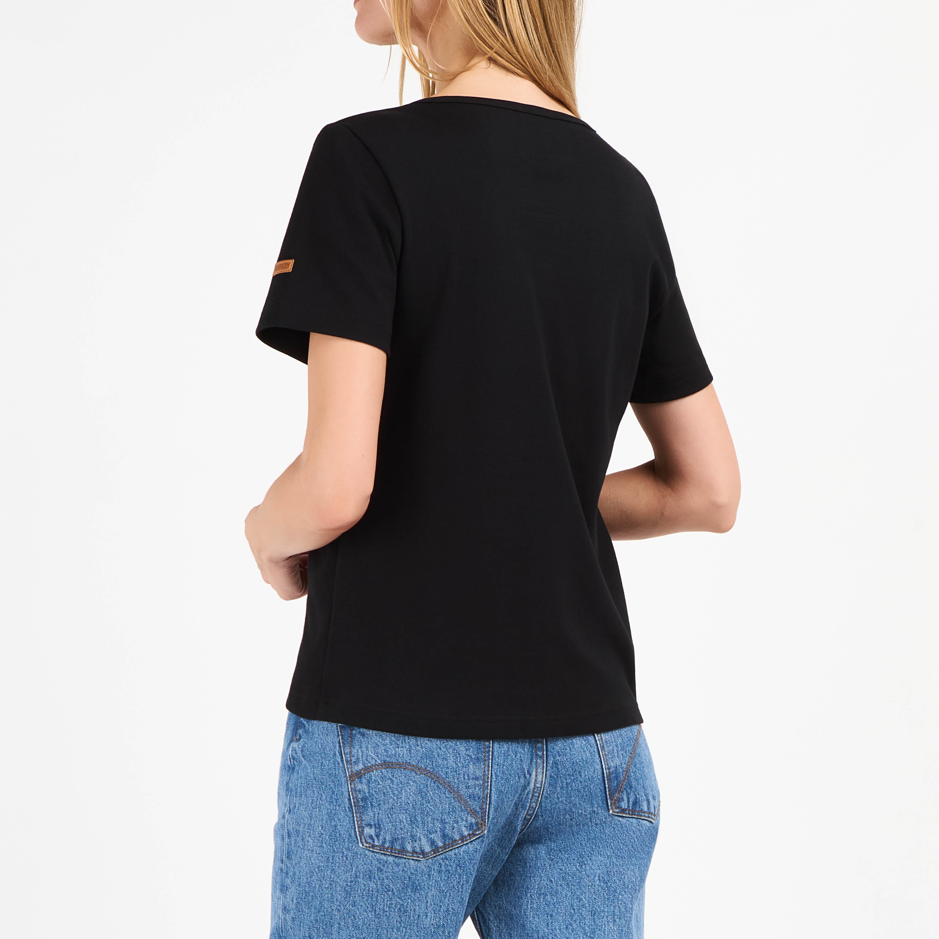 atelier-tuffery-t-shirt-femme-col-rond-noir-coton-bio image 4