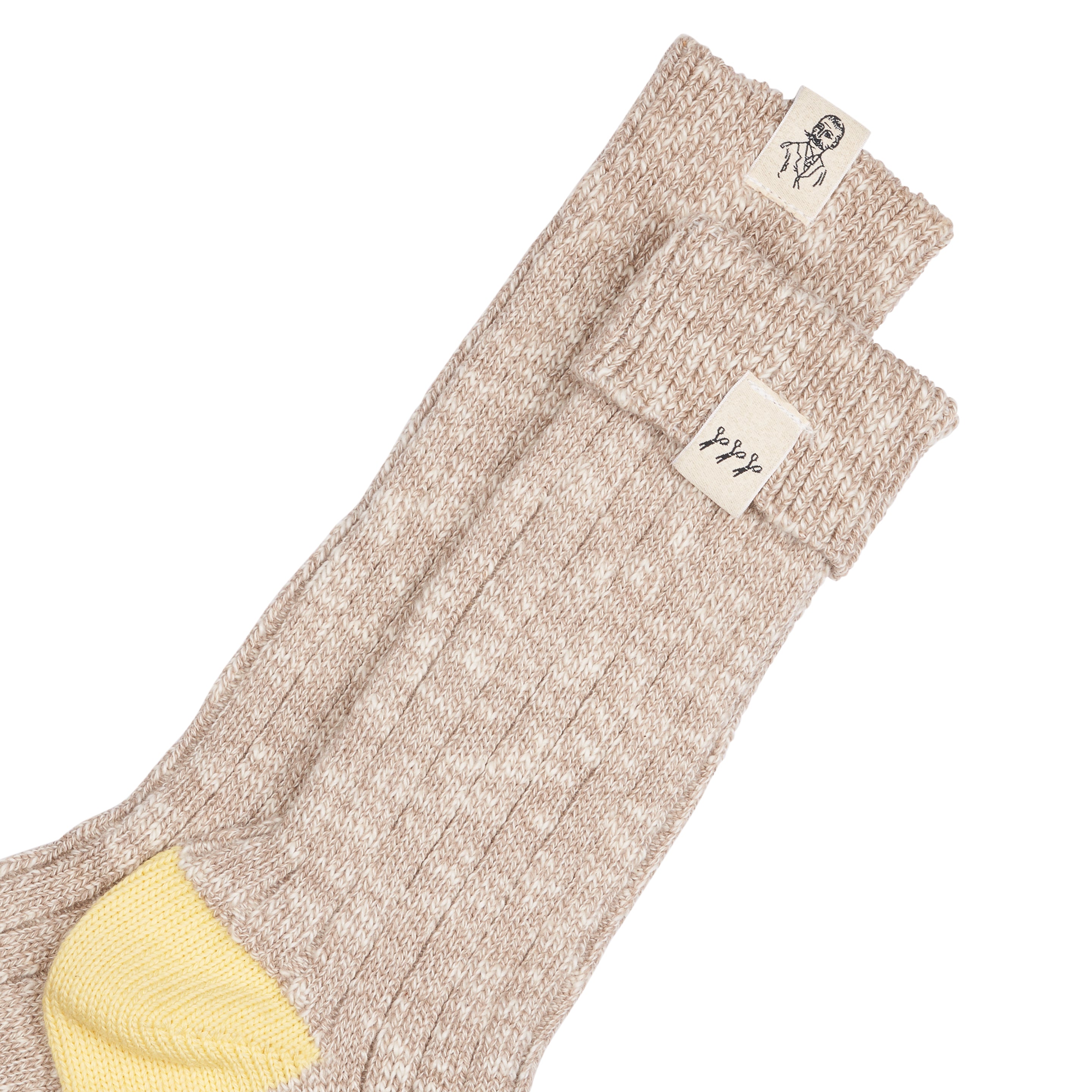 atelier-tuffery-c-lestin-chaussettes-paisses-unisexes-jaunes image 2