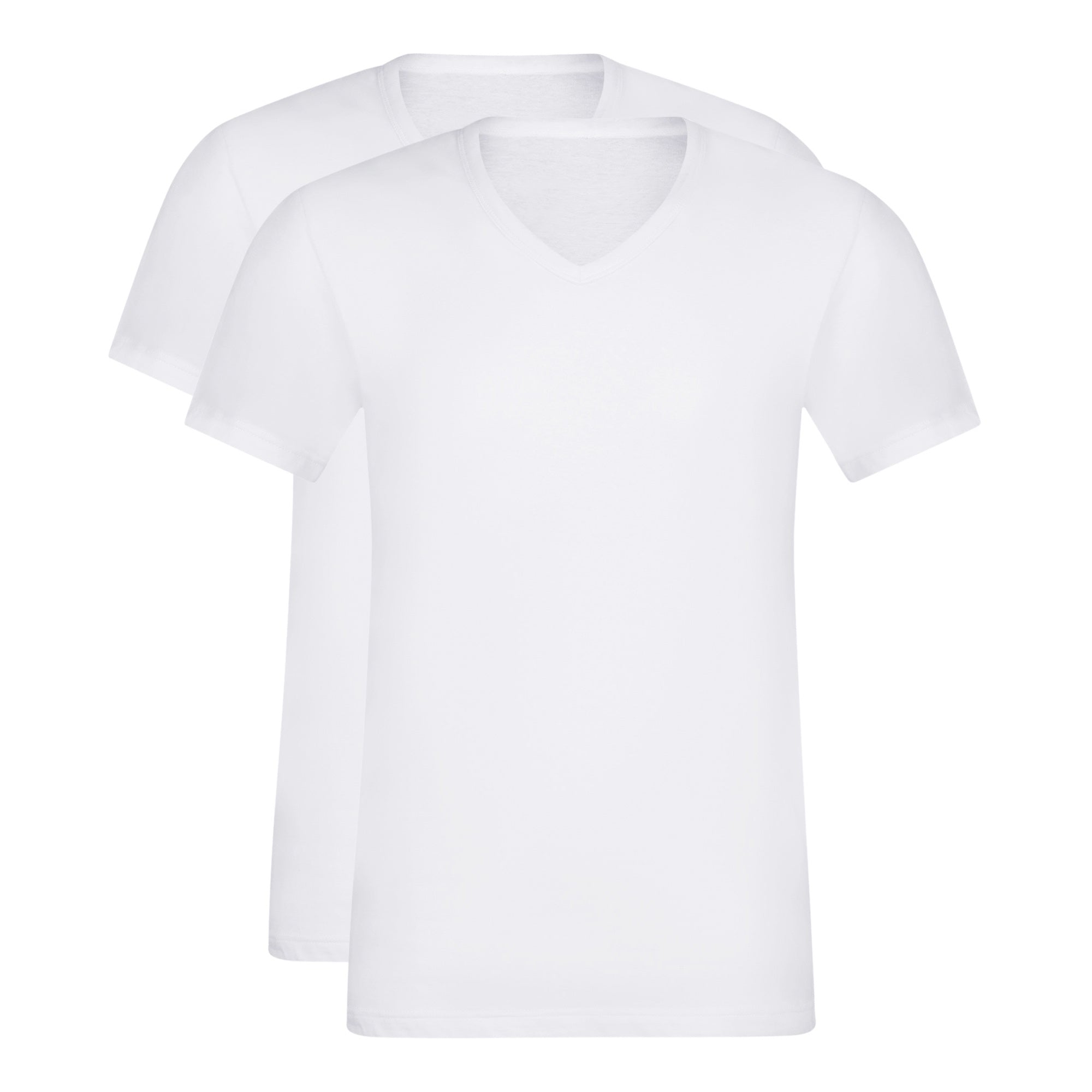 dim-ecodim-lot-de-2-t-shirts-homme-coton-blanc-col-v image 4