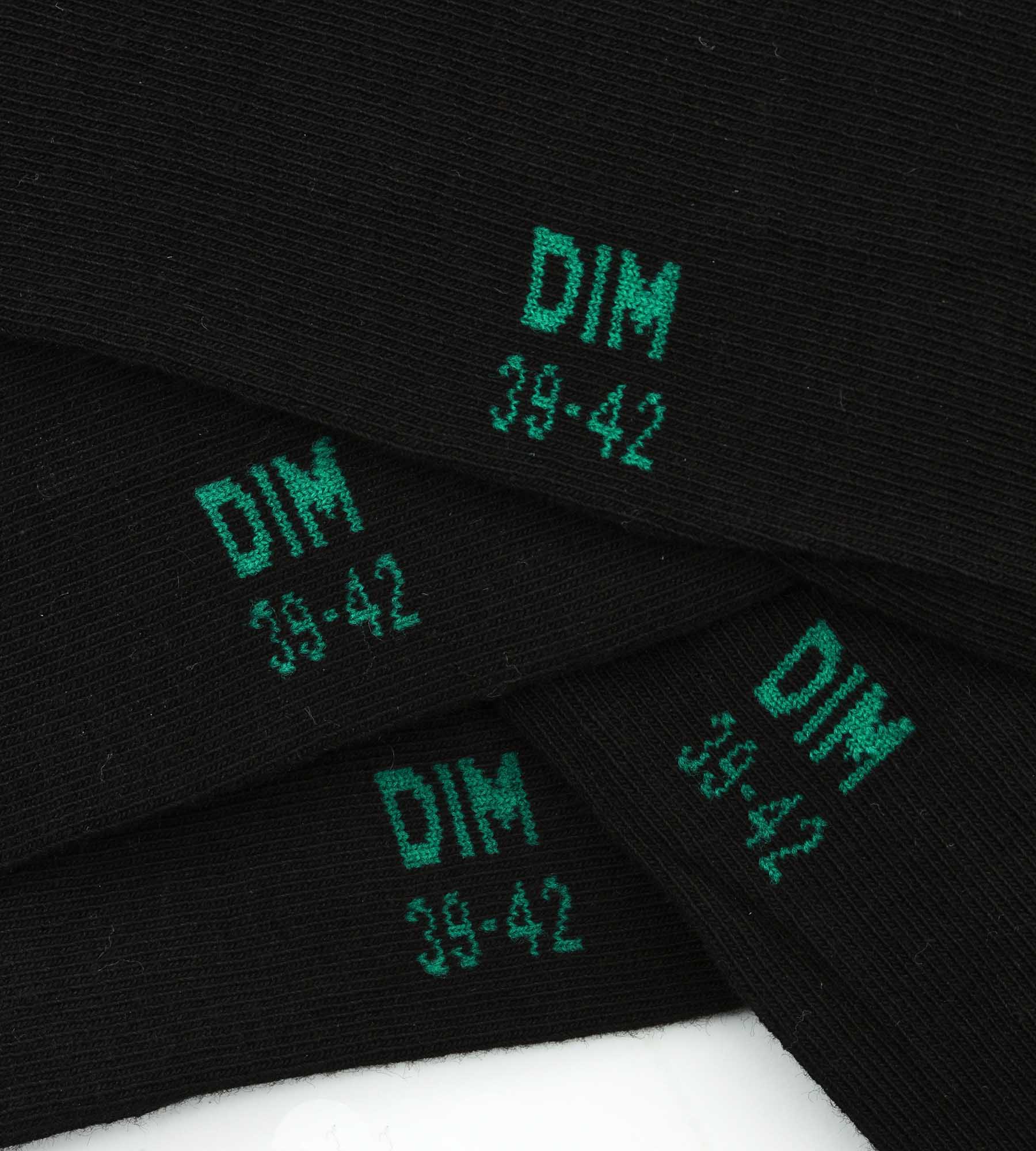 dim-good-lot-de-2-socquettes-homme-coton-bio-noir image 3