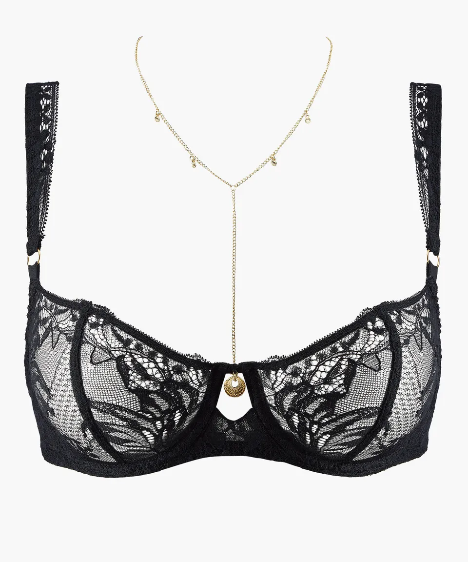 aubade-gold-pleasure-soutien-gorge-corbeille-avec-armatures-black-light image 1