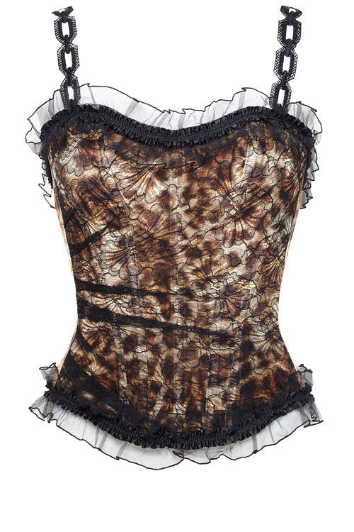 cadolle-corset-yo-velours-et-dentelle-chantilly image 1