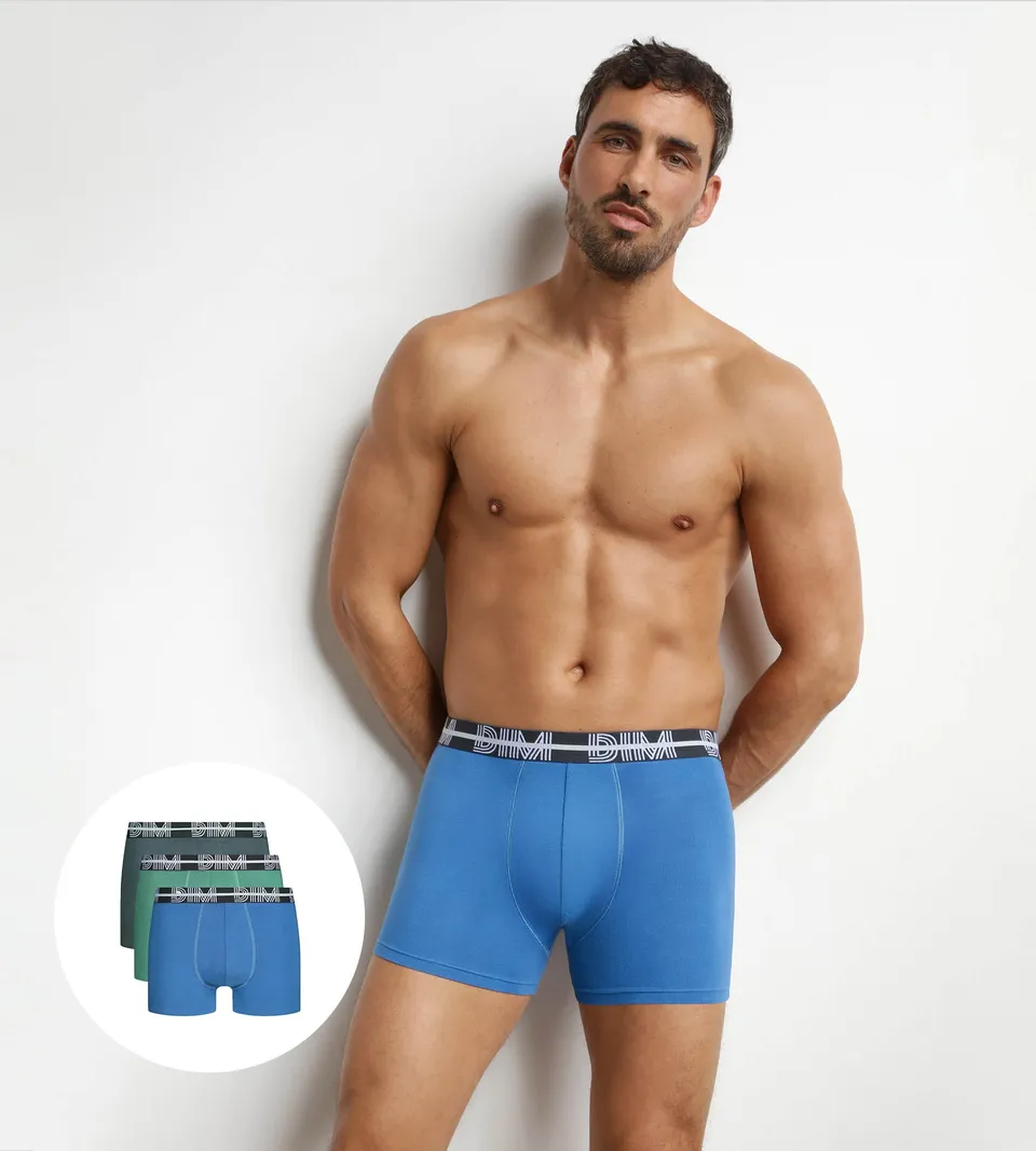 dim-lot-de-3-boxers-homme-powerful-dynamique-ceinture-dynamique-noir image 1