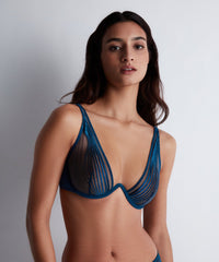 aubade-sumptuous-waves-triangle-monobaleine-imperial-blue image 2