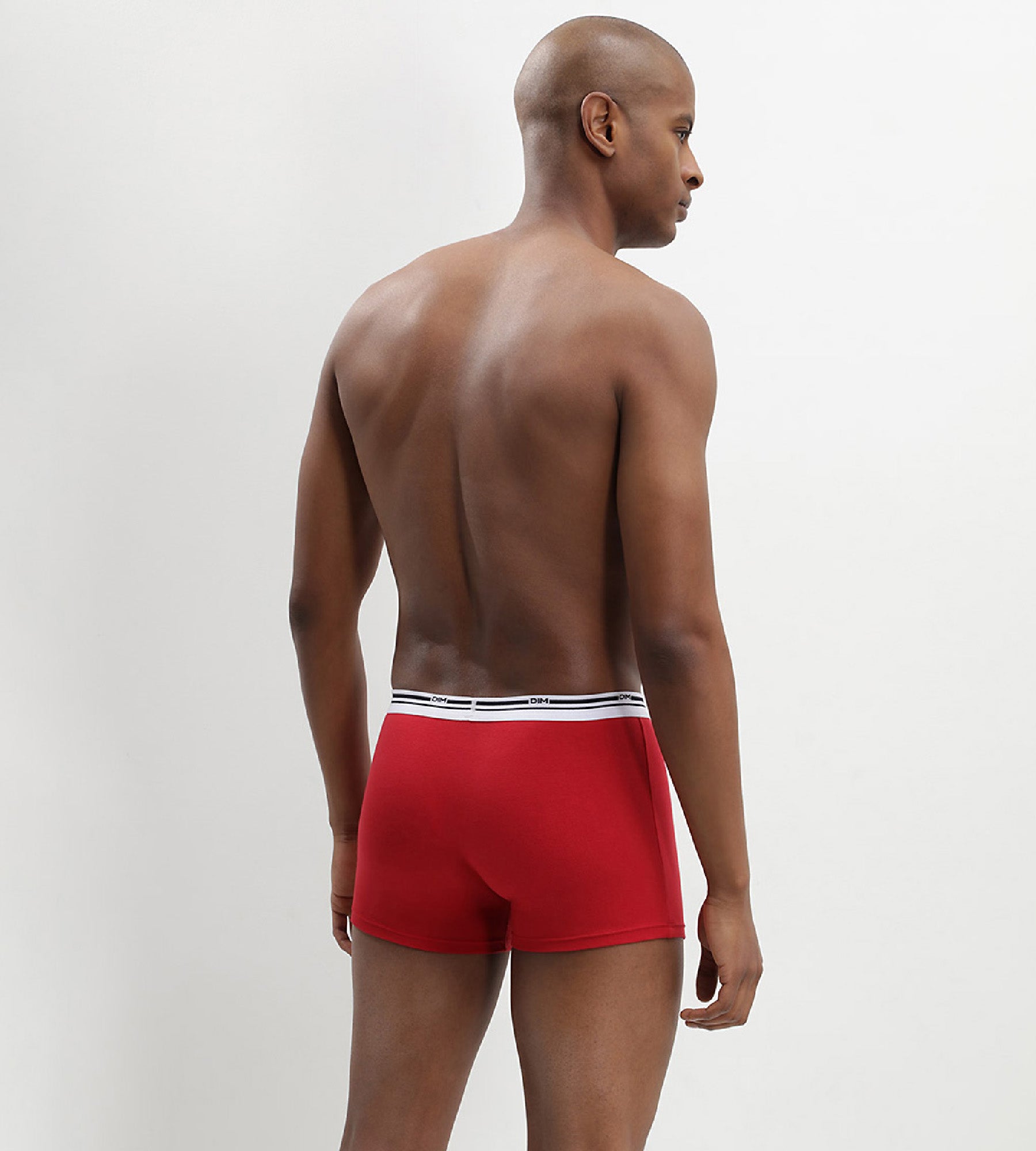 dim-daily-colors-boxer-coton-stretch-bleu-denim-et-rouge-lave-lot-de-2 image 2