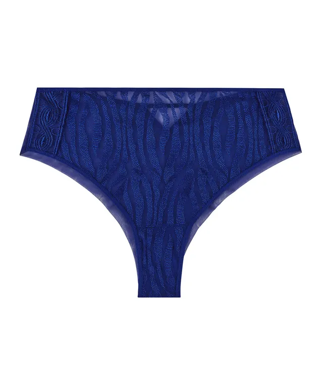 culotte-taille-haute-aubade-wild-pulse-blue-sensation image 1