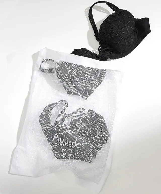 aubade-pochon-de-lavage-filet-lingerie-blanc image 1