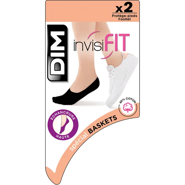 dim-lot-de-2-prot-ge-pieds-blancs-baskets-anti-odeurs-invisifit-107d image 1