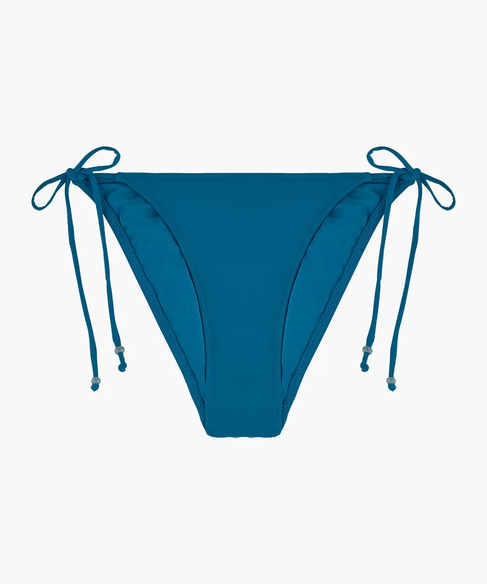 aubade-secret-laguna-h-ftslip-teal-culotte-de-bain-taille-basse-nouer-perles-dor image 1