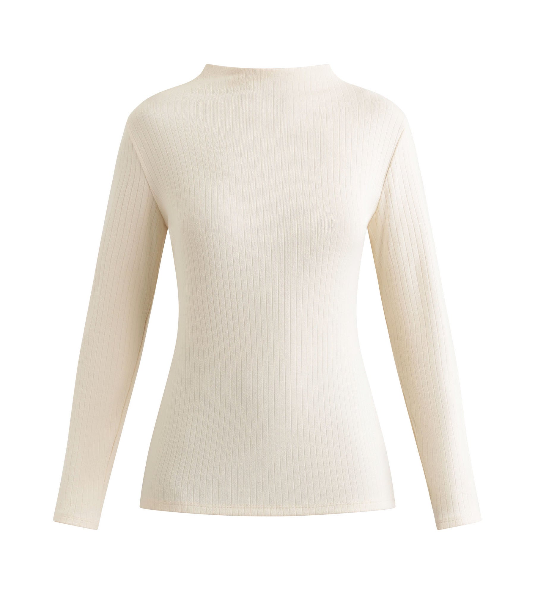 dim-thermal-t-shirt-femme-c-tel-col-montant-manches-longues-beige image 3