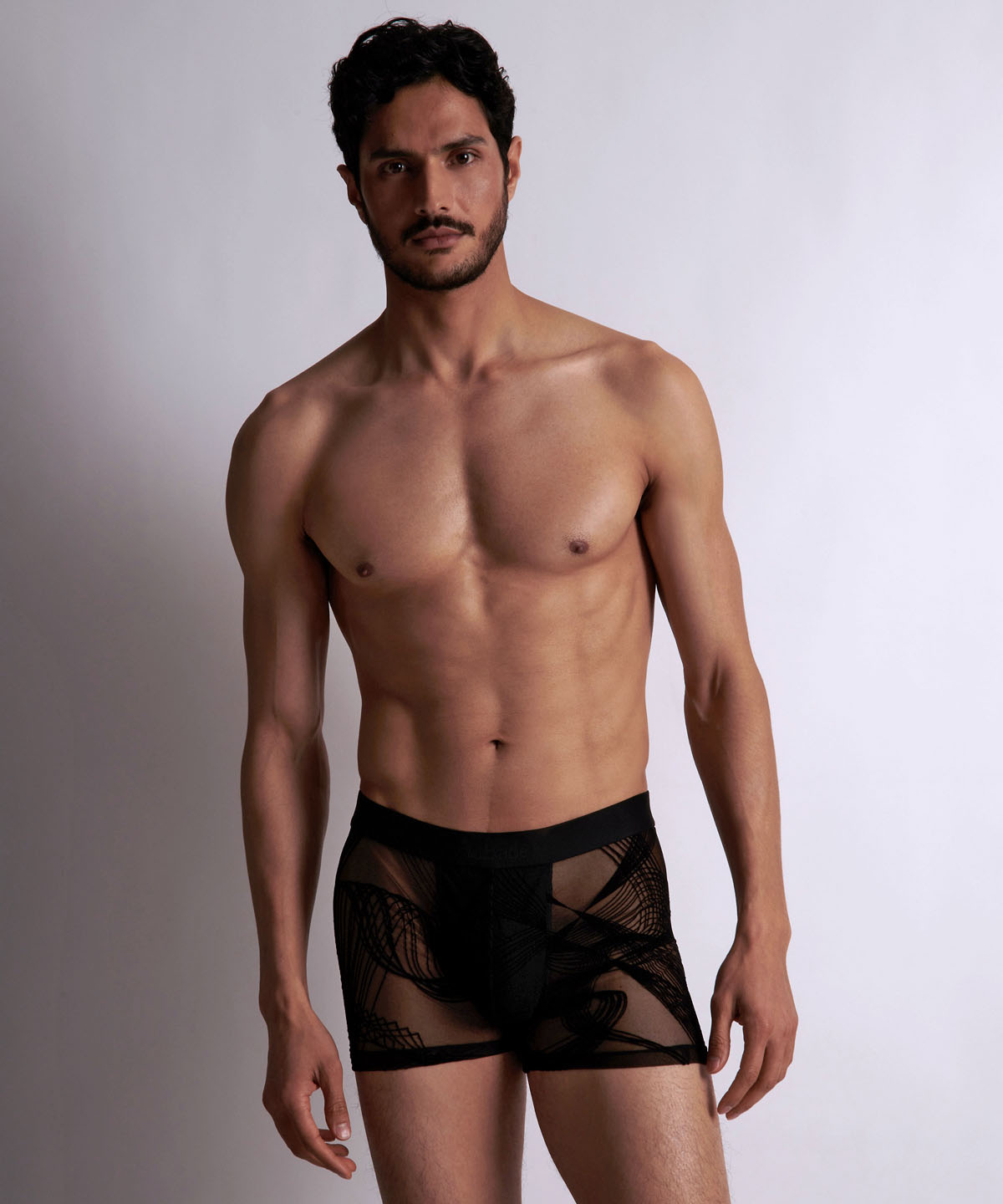 aubade-homme-boxer-waves-en-tulle-transparent image 2