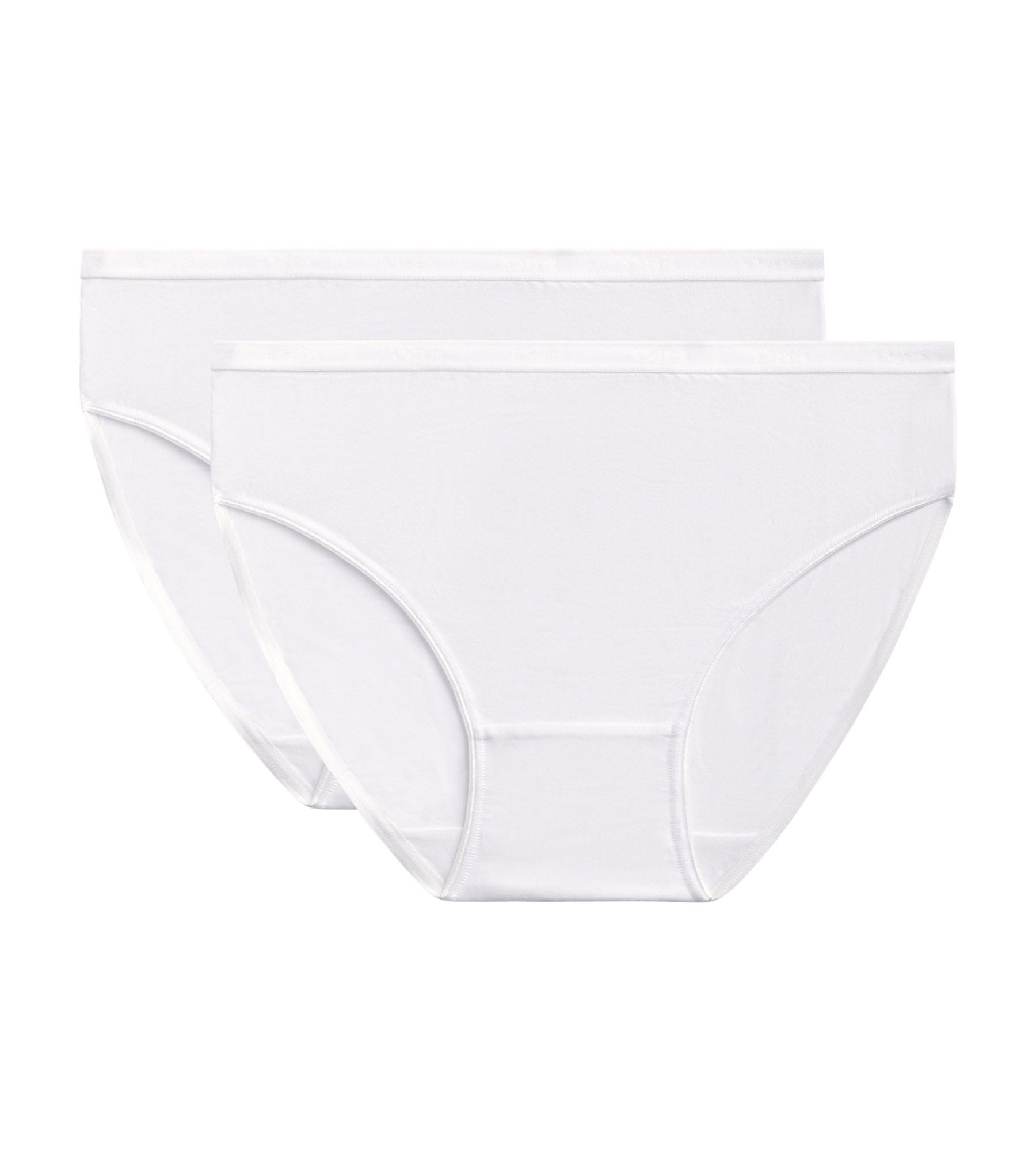 dim-ecosmart-lot-de-2-slips-femme-coton-bio-blanc image 5