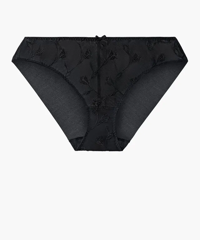 aubade-softessence-shorty-br-silien-black-broderie-recycl-e image 1