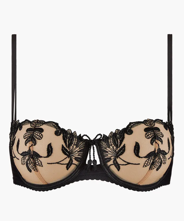 aubade-lovessence-soutien-gorge-demi-bonnet-noir image 1