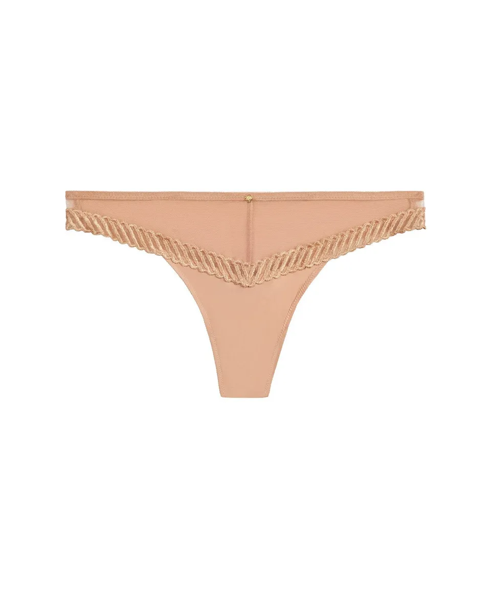 aubade-sheer-emotion-tanga-sand image 1