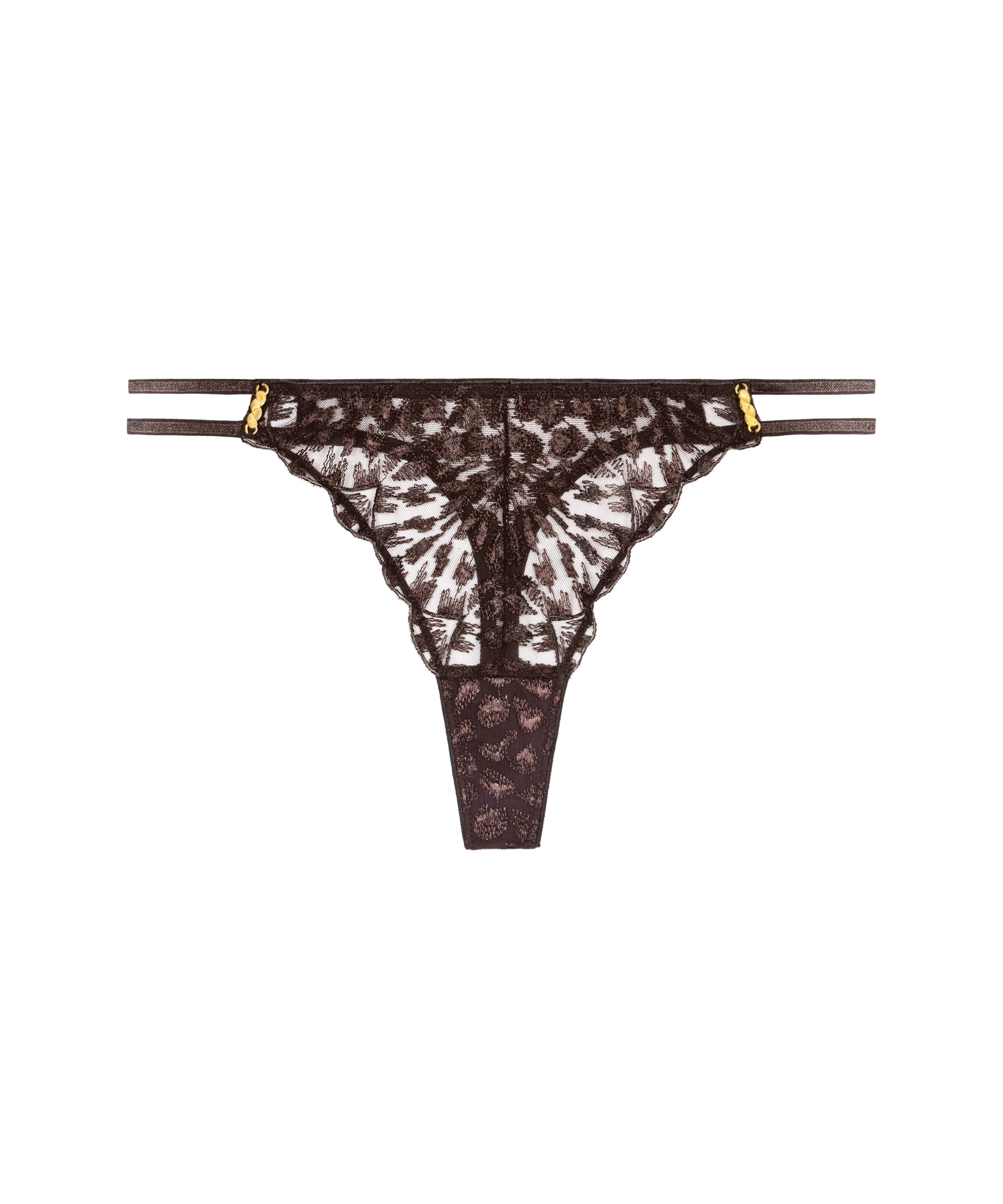aubade-crazy-in-love-tanga-satin-brown image 1