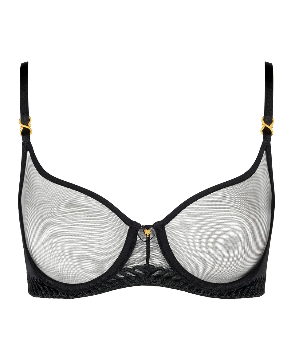 aubade-sheer-emotion-soutien-gorge-corbeille-armatures-black image 1