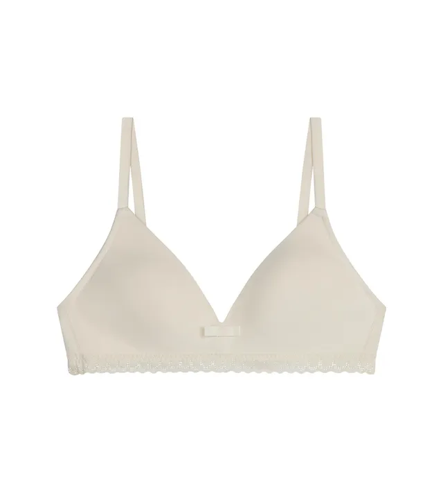 dim-daily-soutien-gorge-ado-sans-armature-ivoire-microfibre-dentelle image 1