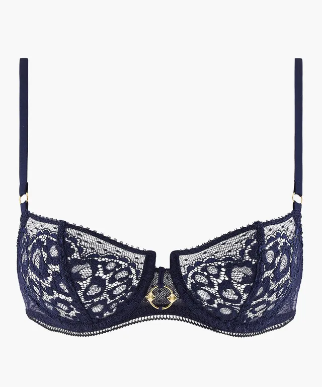 aubade-illusion-fauve-soutien-gorge-corbeille-cr-puscule-blue-push-up image 1