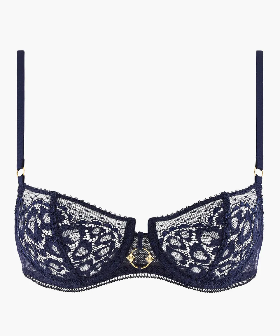 aubade-illusion-fauve-soutien-gorge-corbeille-cr-puscule-blue-push-up image 1