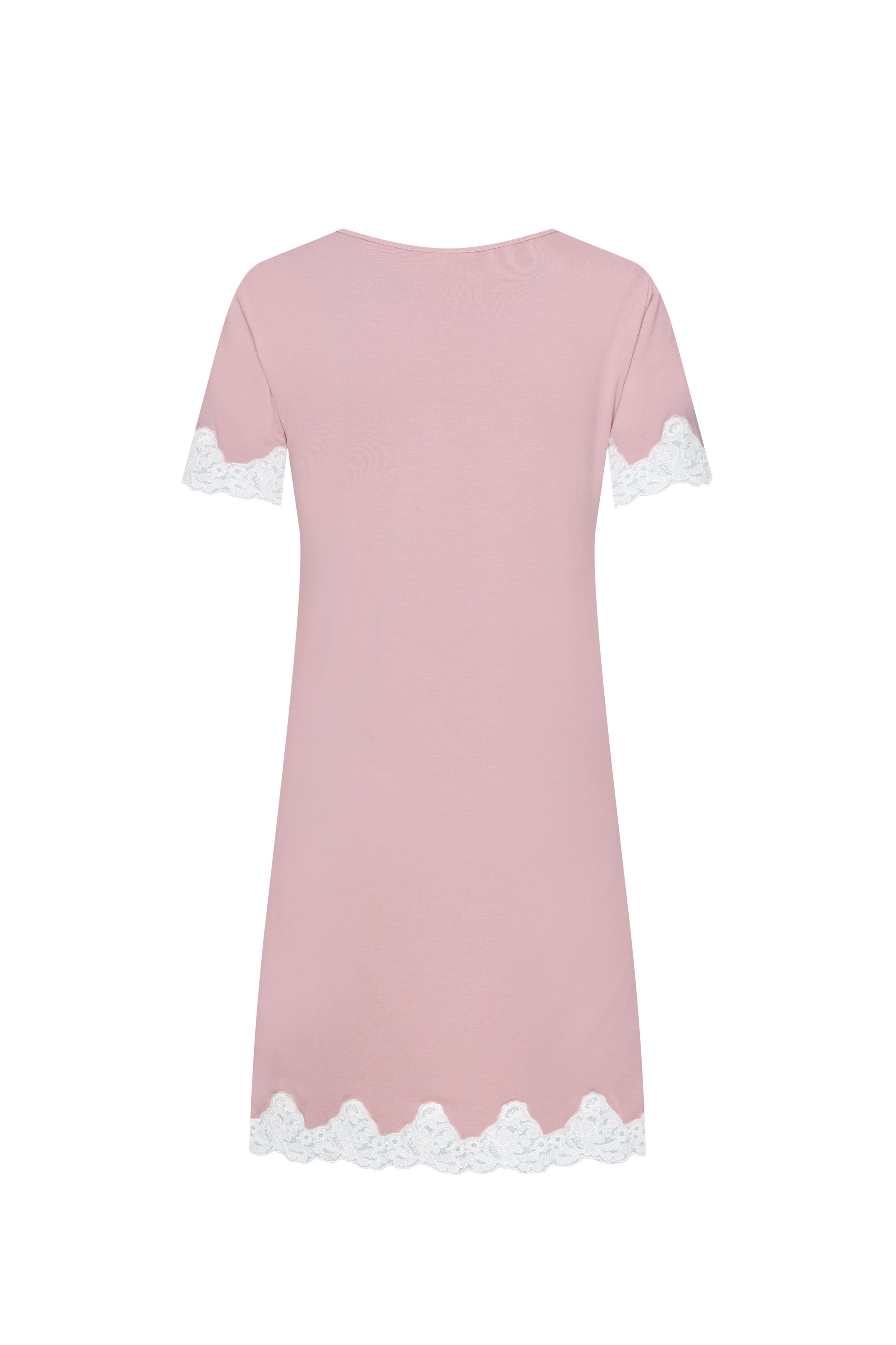 cadolle-nuisette-modal-rose-chemise-de-nuit-dentelle-fluide image 2