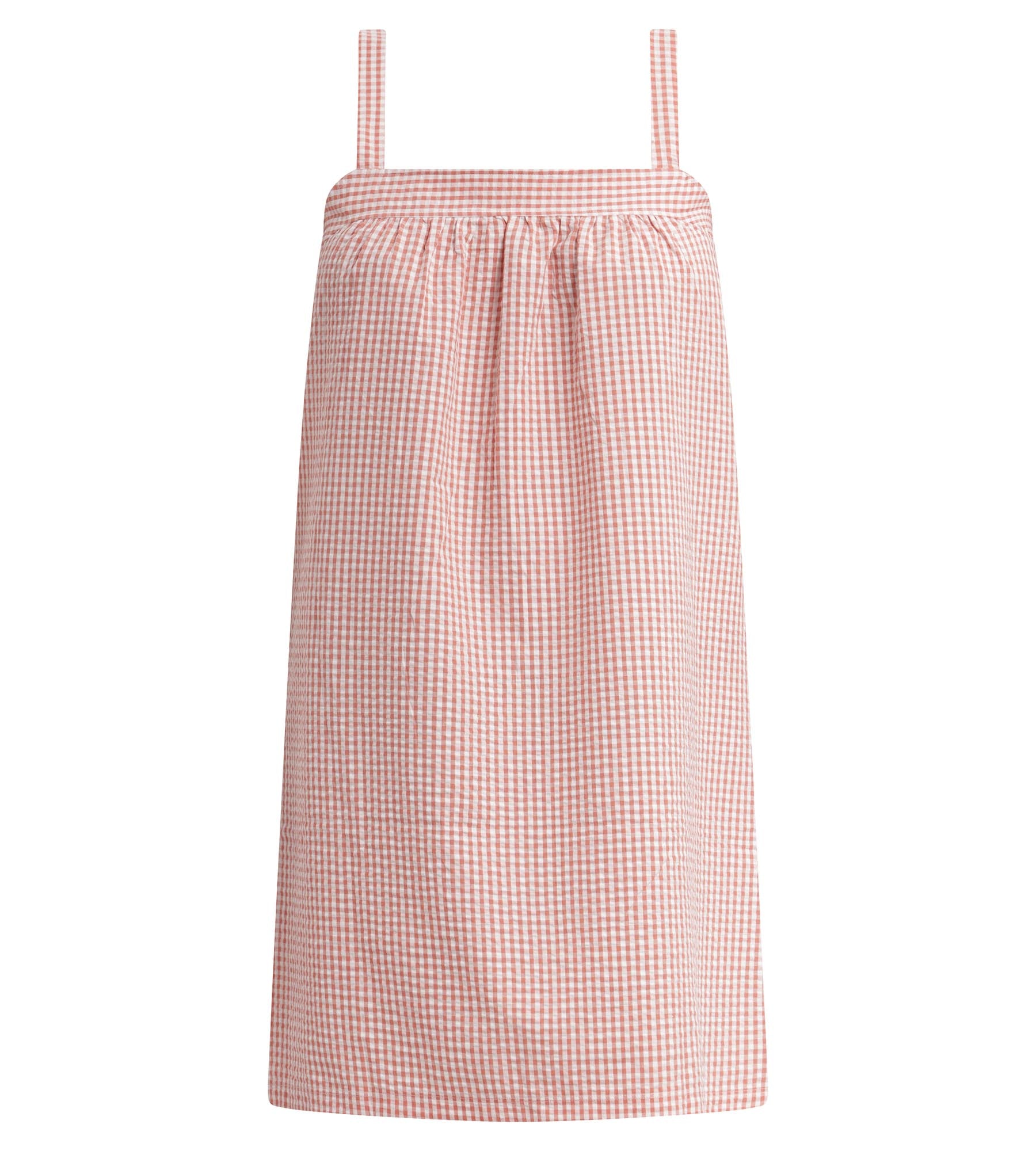 dim-nightwear-chemise-de-nuit-vichy-seersucker-abricot-cru image 5