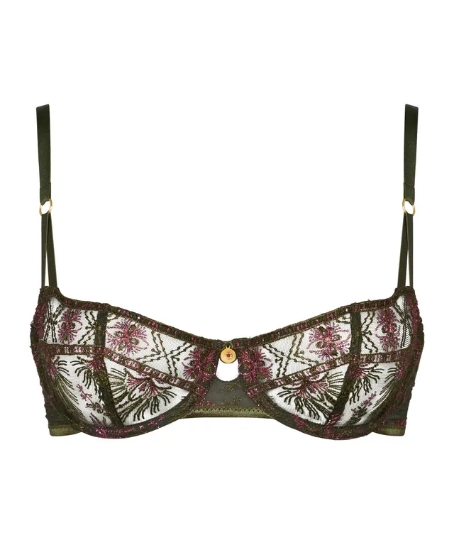 aubade-sound-of-heart-soutien-gorge-demi-bonnet-dark-garden image 1